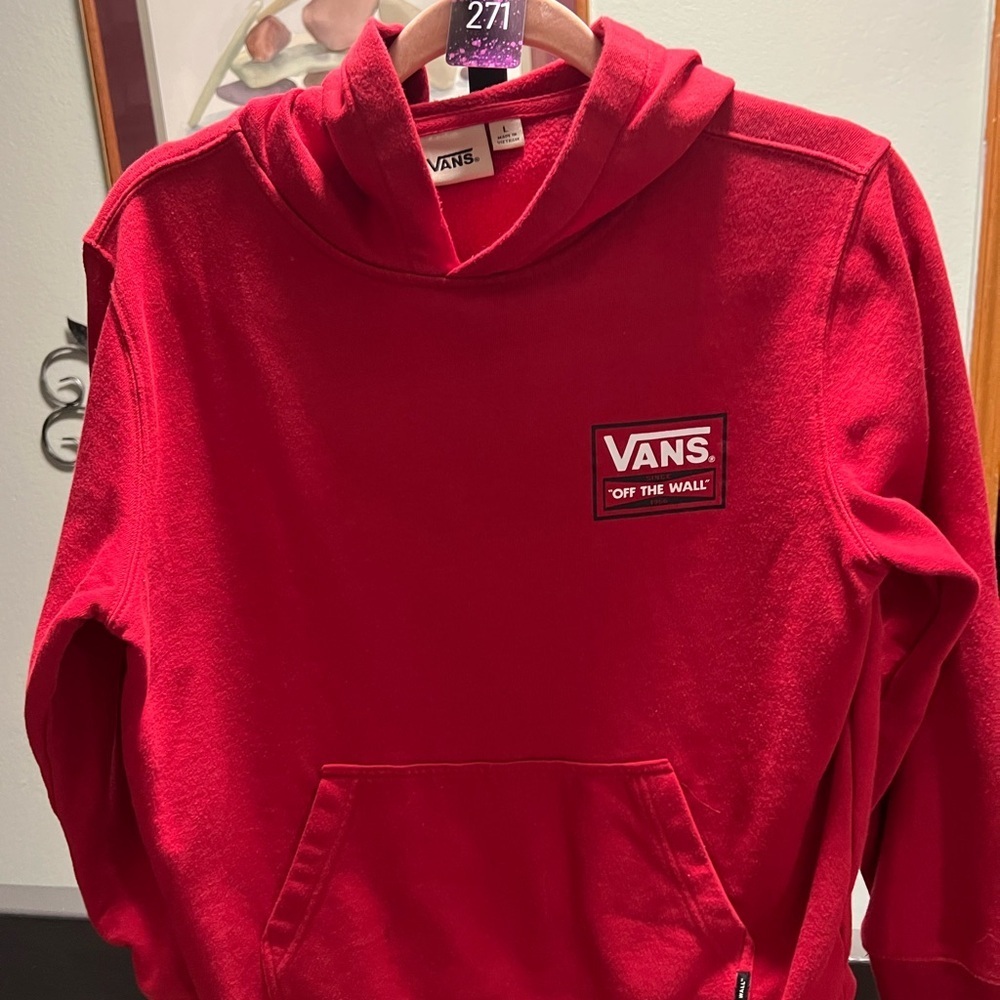 Vans Women's Classic Red Hoodie #271